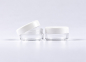 Preview: Mini Dose 10 ml – Transparent – Deckel Weiss/Schwarz